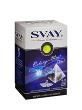Чай зеленый улун Svay Oolong-Mint (Улун с мятой), 20 пирамидок по 2 г